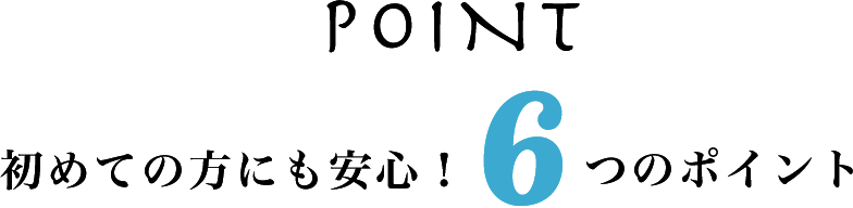 美容鍼の6つのポイント